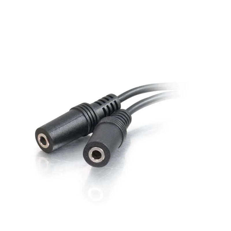 Cables To Go 0.5ft 3.5mm Male To (2) 3.5mm Female Y Cable - Image 3