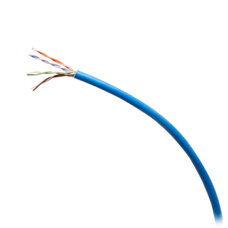 Cables To Go 1000ft (304.8m) TAA-Compliant Cat5e Bulk Unshielded (UTP) Ethernet Network Cable with Solid Conductors-Plenum CMP-Rated - Blue