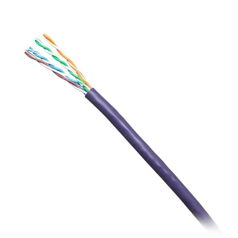 Cables To Go 1000ft (304.8m) TAA-Compliant Cat6 Bulk Unshielded (UTP) Ethernet Network Cable with Solid Conductors-Riser CMR-Rated - Purple