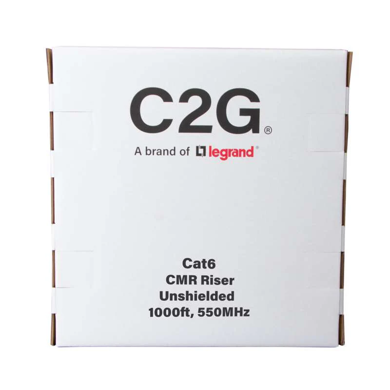 Cables To Go 1000ft (304.8m) TAA-Compliant Cat6 Bulk Unshielded (UTP) Ethernet Network Cable with Solid Conductors-Riser CMR-Rated - Purple - Image 3