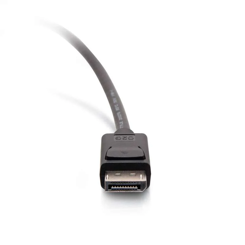 Cables To Go 1ft (0.3m) DisplayPort Cable with Latches 4K 60Hz UHD M/M - Black - Image 2