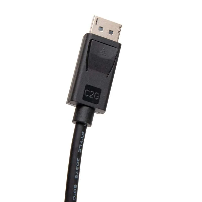Cables To Go 1ft (0.3m) DisplayPort Cable with Latches 4K 60Hz UHD M/M - Black - Image 4