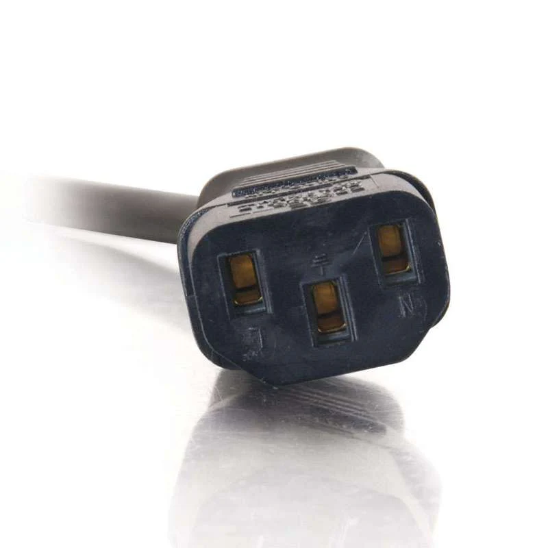 Cables To Go 3ft (0.9m) 18 AWG Universal Flat Panel Power Cord (NEMA 5-15P to IEC320C13) - TAA Compliant - Image 4