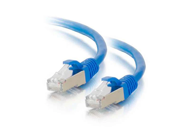 Cables To Go 50ft (15.2m) Cat5e Snagless Shielded STP Ethernet Network Patch Cable - Blue