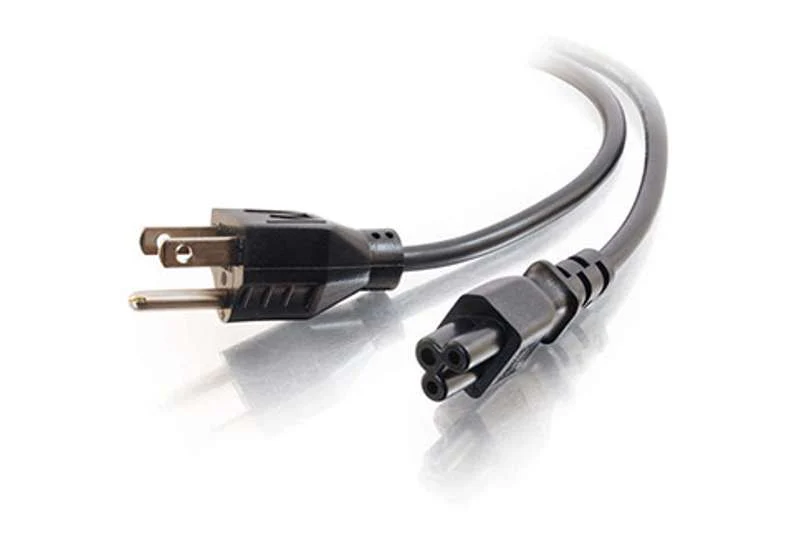 Cables To Go 6ft (1.8m) 18 AWG 3-Slot Laptop Power Cord (NEMA 5-15P to IEC320C5) - TAA Compliant