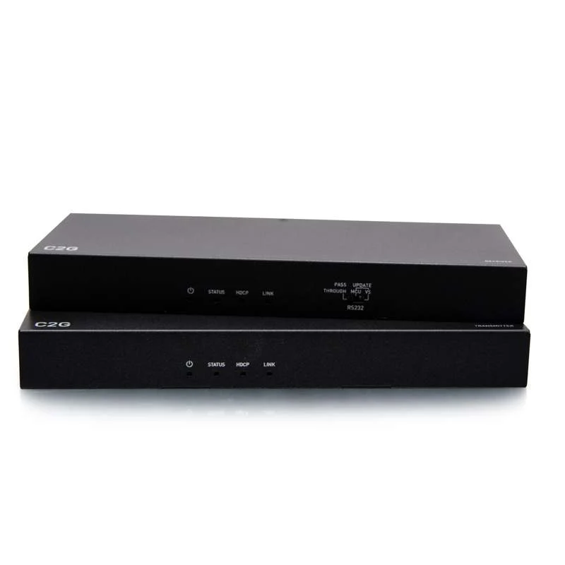 Cables To Go HDMI HDBaseT + 3.5mm, USB-B to A, and RS232 over Cat Extender Box Transmitter to Box Receiver - 4K 60Hz
