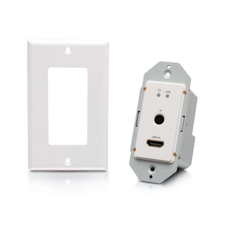 Cables To Go HDMI HDBaseT + RS232 and IR over Cat Extender Single Gang Wall Plate Transmitter to Ultra-Slim Box Receiver - 4K 60Hz - Image 4
