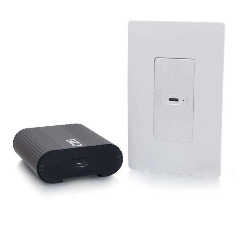 Cables To Go Superbooster 1-Port USB over Cat6a Wall Plate to Box Extender Kit - USB 3.2 Gen1 (5Gbps)