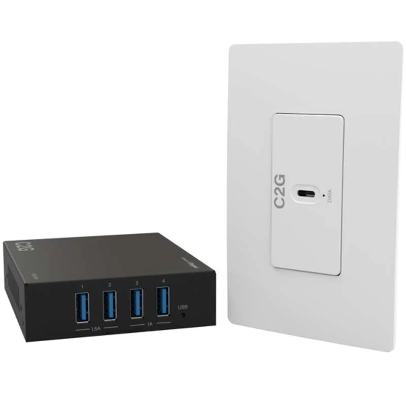 Cables To Go Superbooster 1-Port USB over Cat6a Wall Plate to 4-Port USB-Box Extender Kit - USB 3.2 Gen1 (5Gbps) - Image 8