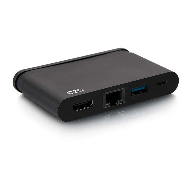 Cables To Go USB-C 4-in-1 Compact Dock with HDMI, USB-A, Ethernet, and USB-C Power Delivery up to 100W - 4K 30Hz