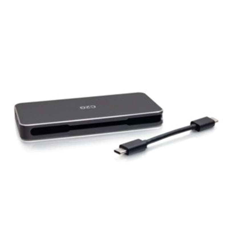 Cables To Go USB-C 7-in-1 Dual Display MST Docking Station with HDMI, DisplayPort, Ethernet, USB, and Power Delivery - Image 2