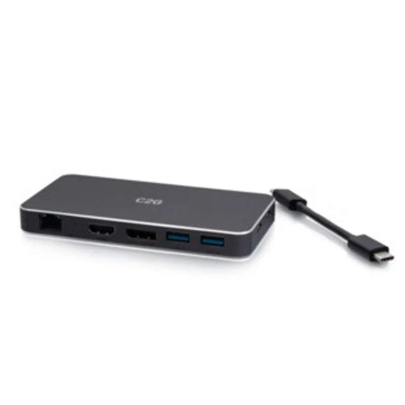 Cables To Go USB-C 7-in-1 Dual Display MST Docking Station with HDMI, DisplayPort, Ethernet, USB, and Power Delivery - Image 4