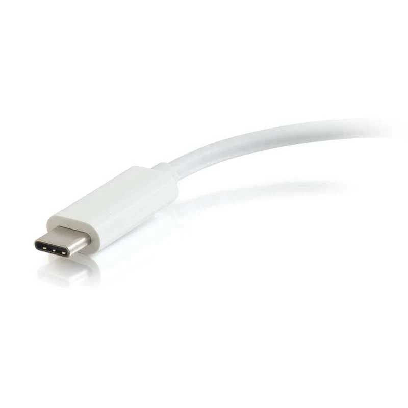 Cables To Go USB-C to Ethernet Adapter with 3-Port USB Hub - White - Image 3