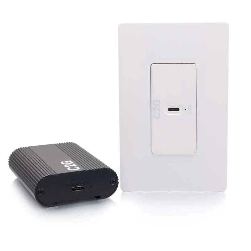 Cables To Go Superbooster® USB Camera Extender Over Cat Single Gang Wall Plate to Box Kit