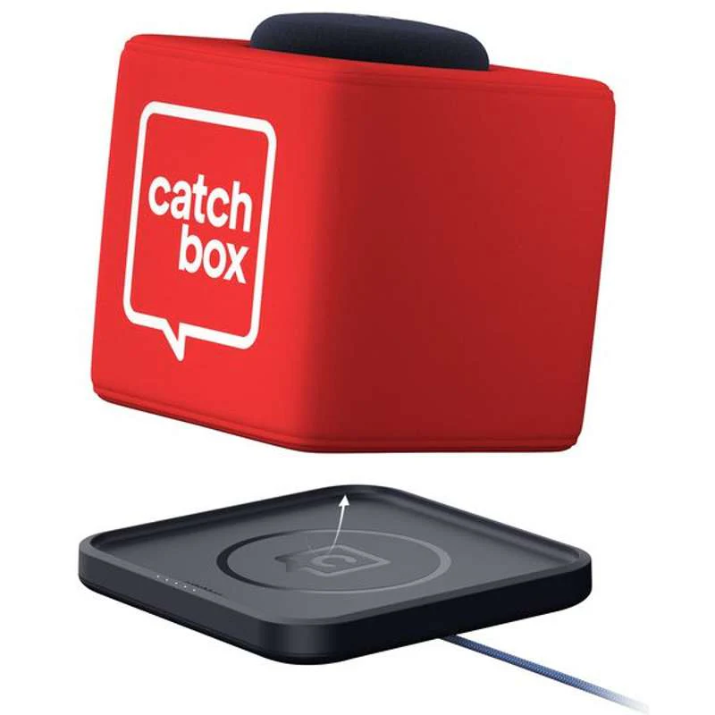 Catchbox Plus System with 4 channel Hub DSP receiver with 1 Cube, 1 Clip, 1 Stick incl chargers, Standard - Red - Image 4