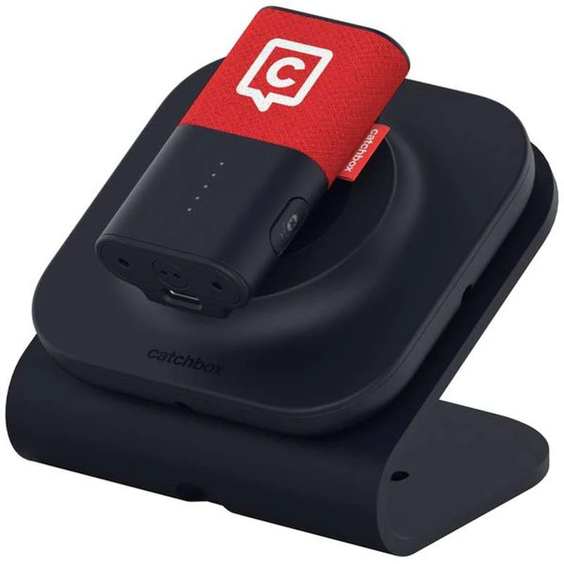 Catchbox Plus System with 4 channel Hub DSP receiver with 1 Cube, 1 Clip incl chargers, Standard - Red - Image 3