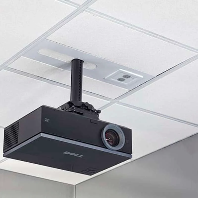 Chief Suspended Ceiling Projector System with 2-Gang Filter & Surge, Black