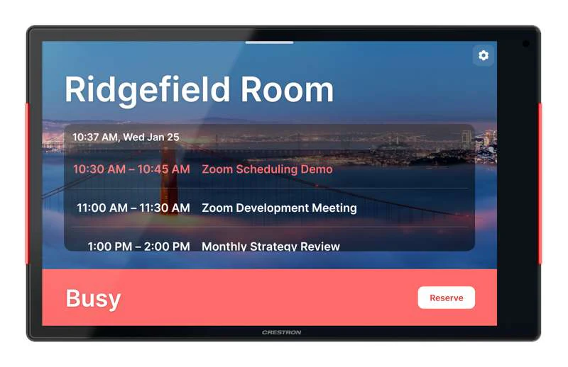 Crestron 10.1 in. Room Scheduling Touch Screen, Black - Image 5