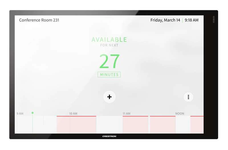 Crestron 10.1 in. Room Scheduling Touch Screen, Black Smoot
