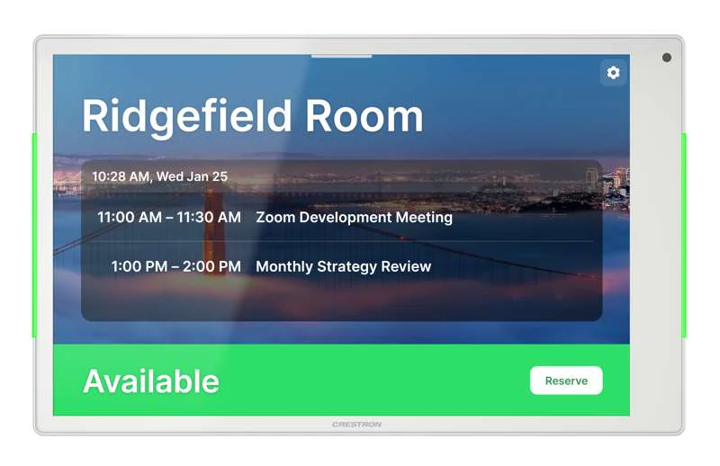 Crestron 10.1 in. Room Scheduling Touch Screen, White - Image 3