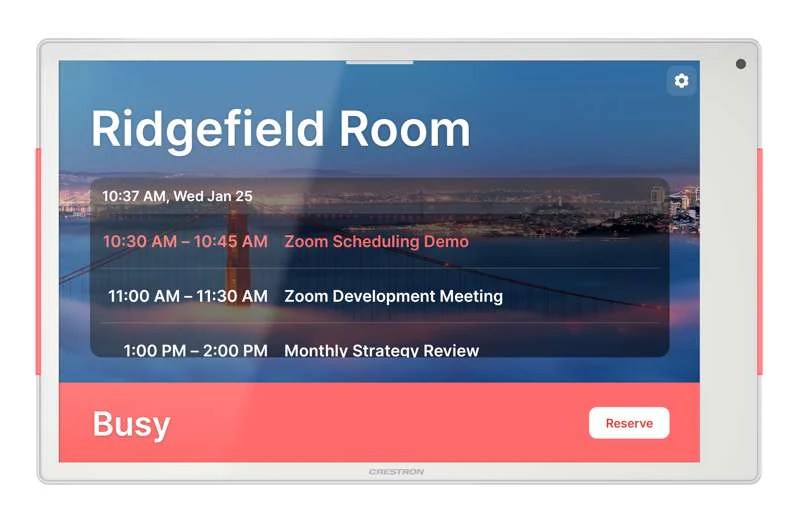 Crestron 10.1 in. Room Scheduling Touch Screen, White - Image 4