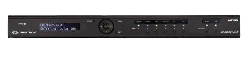 Crestron High-Performance 6x2 4K HDMI Switcher with Ethernet Control - Image 2