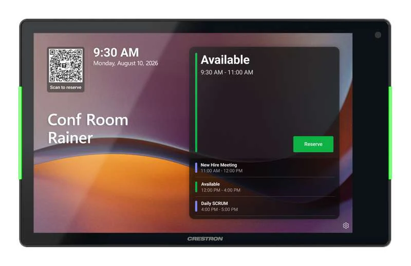 Crestron 8.1 in. Room Scheduling Touch Screen, Black - Image 3