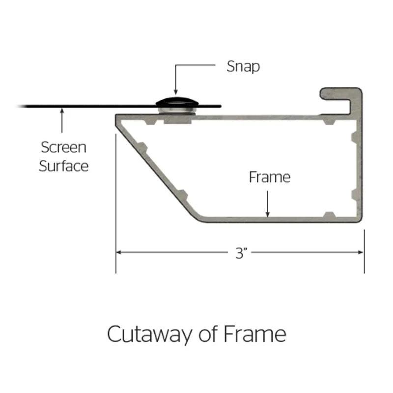 Da-Lite Fixed Frame Cinema Contour 104 Inch Diagonal Fixed Frame Screen - Image 4