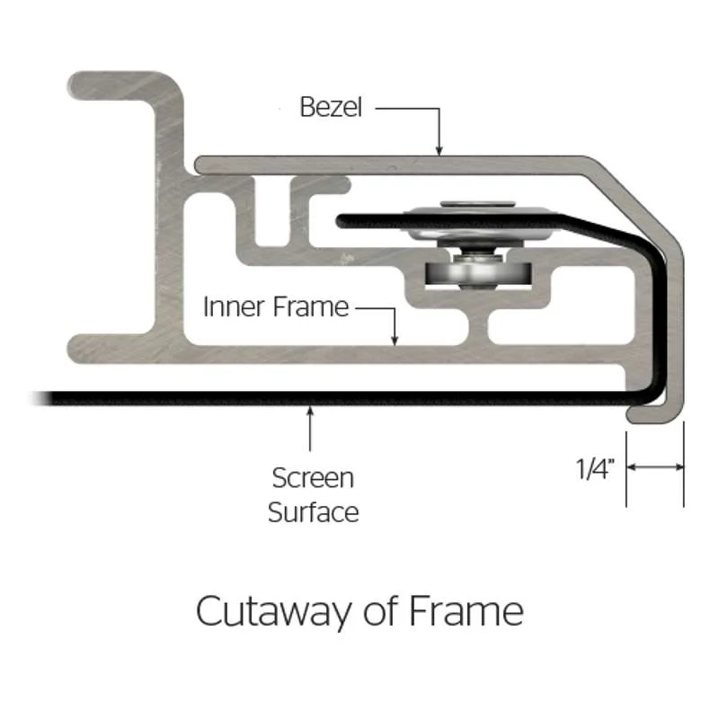 Da-Lite UTB Contour w/ Black Frame 100 Inch Diagonal Fixed Frame Screen - Image 5