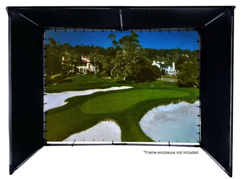Elite Screens GolfSim DIY, Do-it-Yourself ImpactWhite 360 Golf Impact Screen Material, Velvet Border with Metal Grommets, 118.1" x 118.1", Folded Packing - Image 4