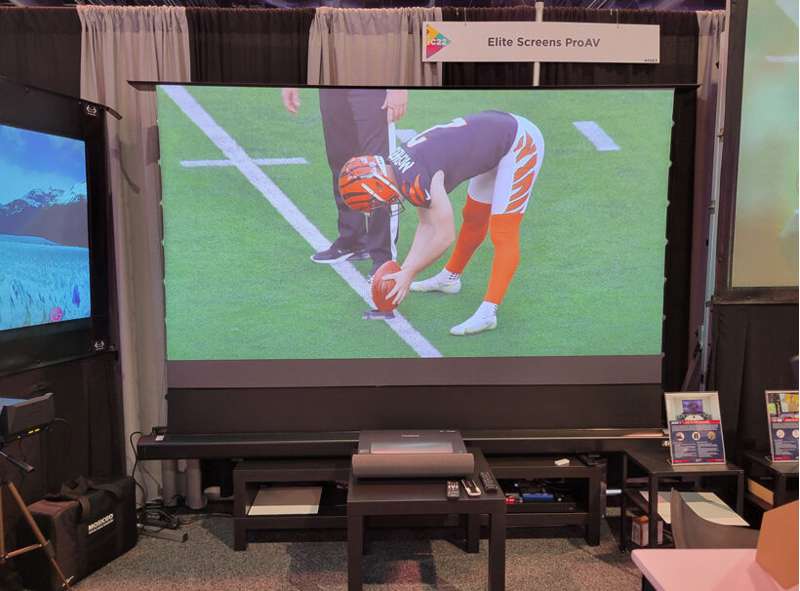 Elite Screens Kestrel Tab-Tension DarkUST Series, 120-inch Diag. 16:9 Electric Screen, DarkUST Material - Image 8