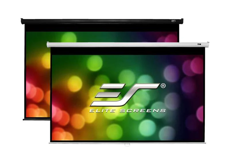 Elite Screens Manual B Series, 100-inch Diag., 4:3 Manual Screen, MaxWhite2 Material