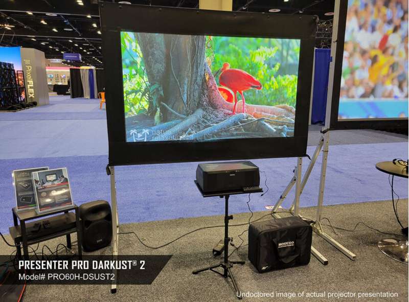 Elite Screens Presenter Pro CLR 2 Series, 123-inch Diag. 16:9 Portable Screen, Ceiling Light Rejecting (CLR)2 Material - Image 9
