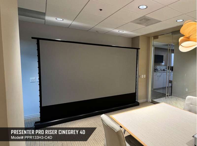 Elite Screens Presenter Pro Riser CineGrey 4D Series, 133-inch Diag. 16:9 Electric Screen, CineGrey 4D Material - Image 9
