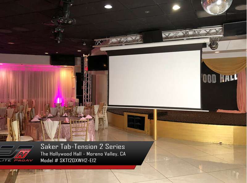 Elite Screens Saker Tab-Tension 2 Series, 165-inch Diag. 16:9 Electric Screen, CineWhite Material - Image 3