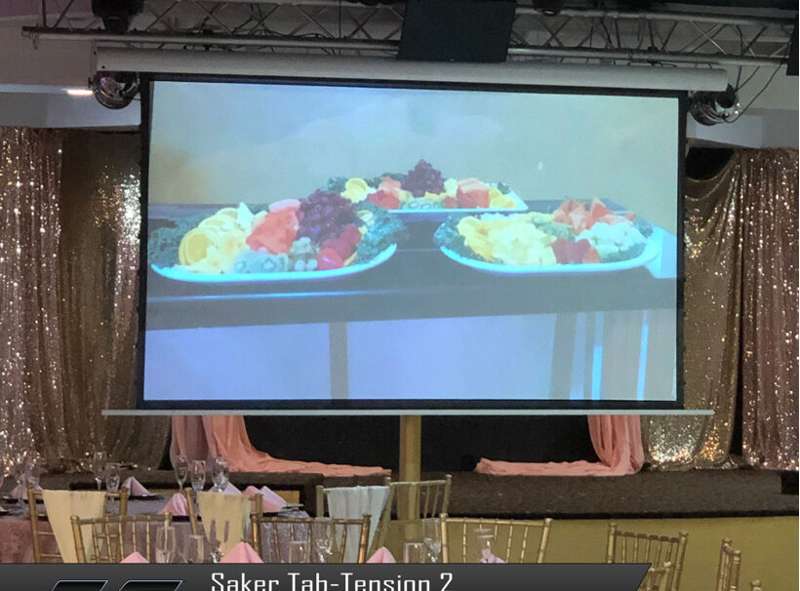 Elite Screens Saker Tab-Tension 2 Series, 165-inch Diag. 16:9 Electric Screen, CineWhite Material - Image 4