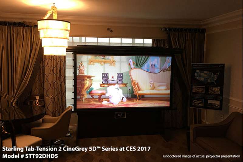 Elite Screens Starling Tab-Tension 2 CineGrey 5D Series 106 Inch Diagonal Electric Screen - Image 4