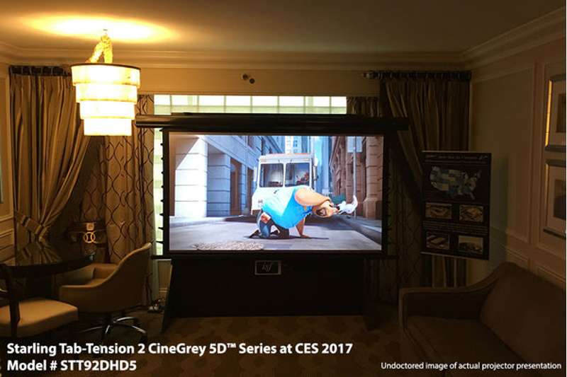 Elite Screens Starling Tab-Tension 2 CineGrey 5D Series 135 Inch Diagonal Electric Screen - Image 3