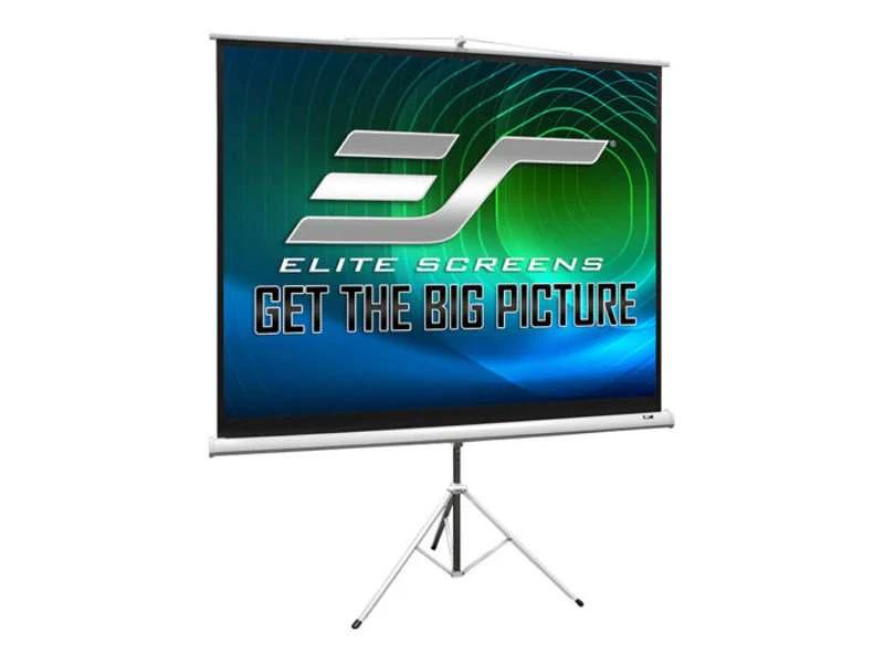 Elite Screens Tripod Series, 85-inch Diag., 1:1 Portable Screen, MaxWhite2 Material - Image 2