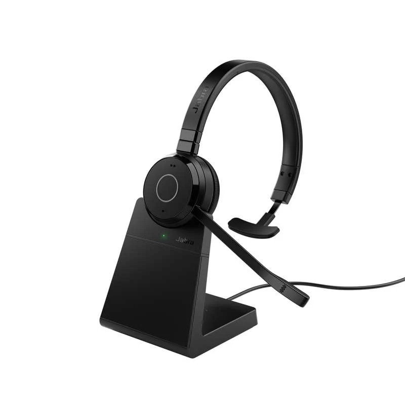 Jabra Evolve 65 TE Link 390a UC Mono Wireless Headset + Stand (6693-833-499) - Image 2