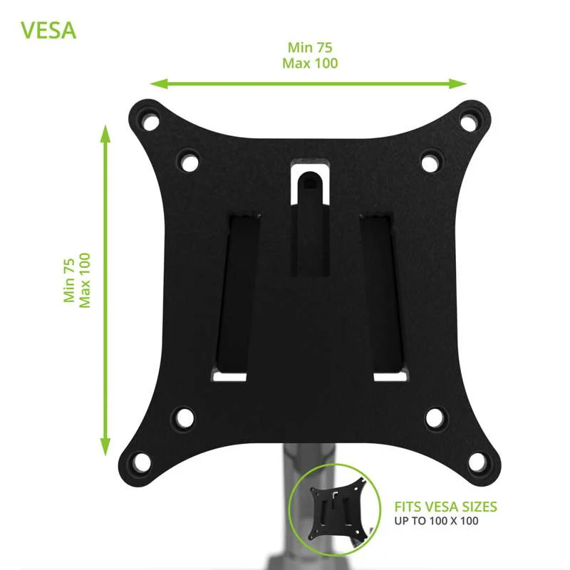 Kanto Single-Monitor Gas Shock Desktop Mount for 17-inch to 32-inch Displays - Silver - Image 9