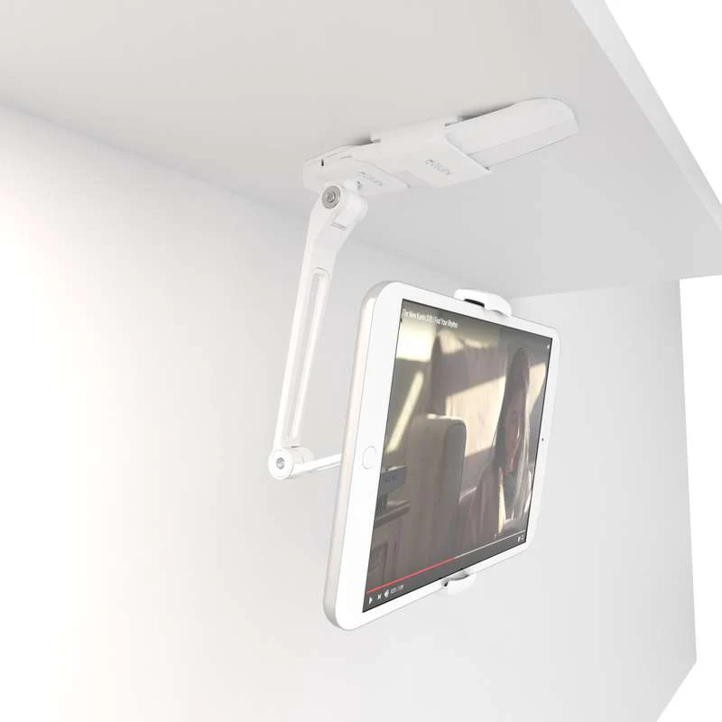 Kanto Universal Phone and Tablet Stand with Mounting Bracket / Folding Legs - White - Image 12