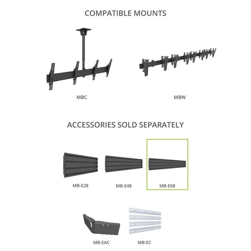 Kanto Extrusion for MBC and MBW Menu Boards, 68 cm - Image 4