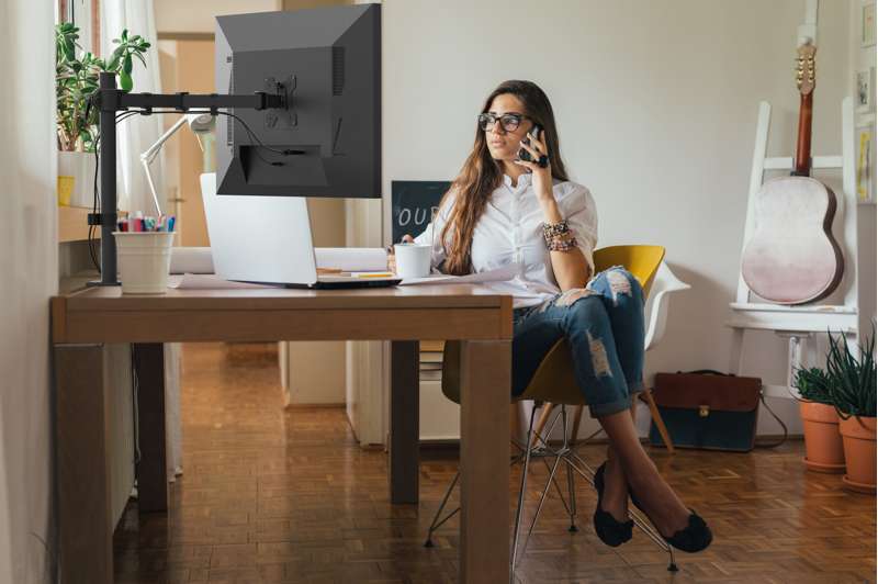 Kanto Height Adjustable Desktop Arm Single Monitor Stand for 17" to 34" Monitors - Image 7