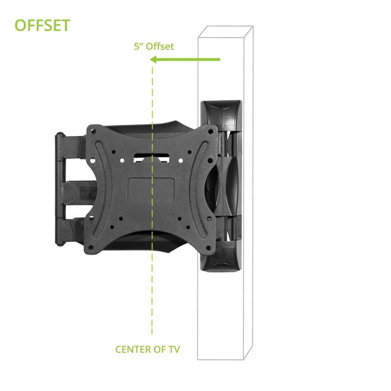 Kanto Full Motion Mount for 26-inch to 55-inch TVs - Black - Image 13