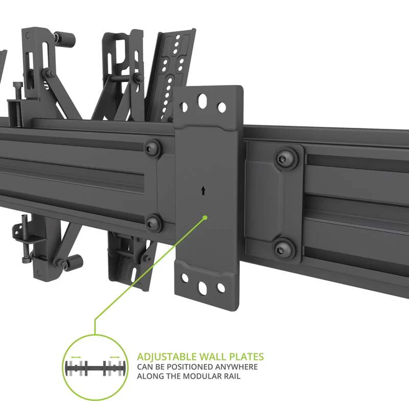 Kanto Menu Board Wall Mount System with Tilting Arms for 40" - 60" TVs, 3 Screens - Image 14