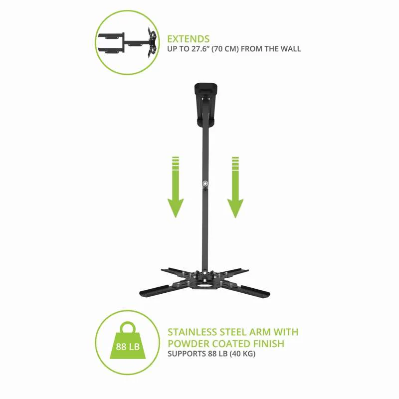 Kanto Outdoor Full Motion TV Wall Mount for 37-inch to 60-inch TVs -Galvanized - Image 2