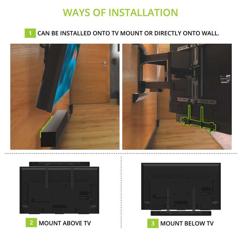 Kanto Universal Sound Bar TV Mount - Black - Image 2