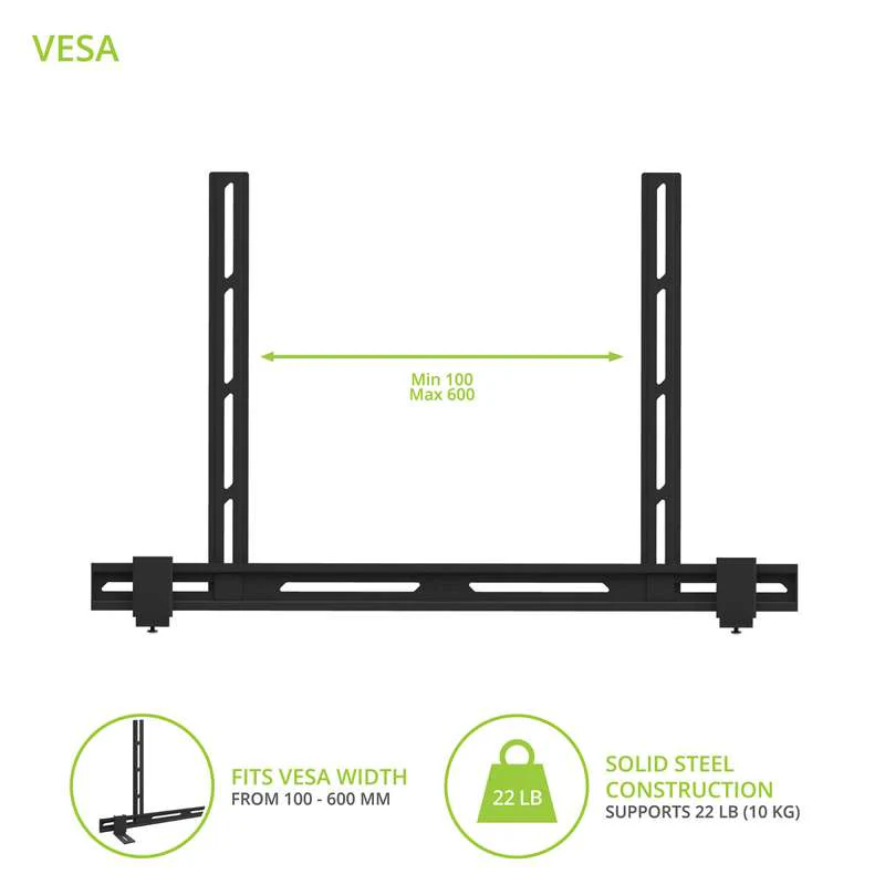 Kanto Universal Sound Bar TV Mount - Black - Image 3