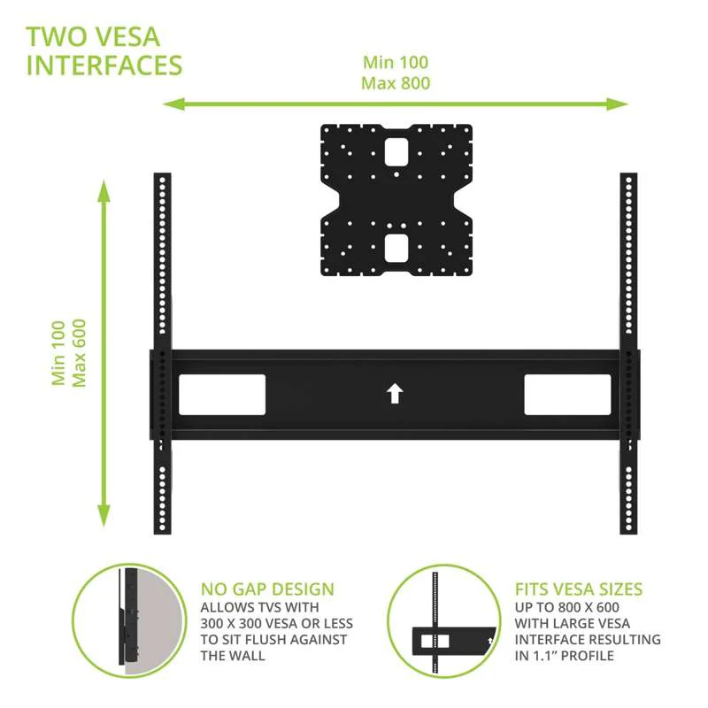 Kanto Pro Series Recessed In-wall Full Motion Articulating TV Mount for 65" - 90" TVs - Image 10